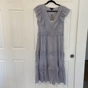 J Crew Railroad Stripe Maxi Dress